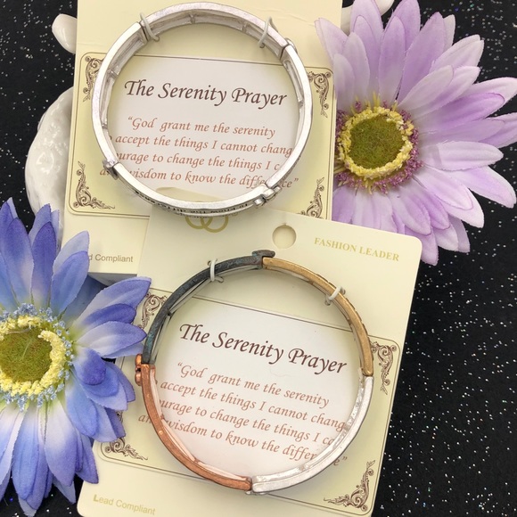 🌼 Serenity Prayer Worded Stretch Bracelet - Picture 1 of 4